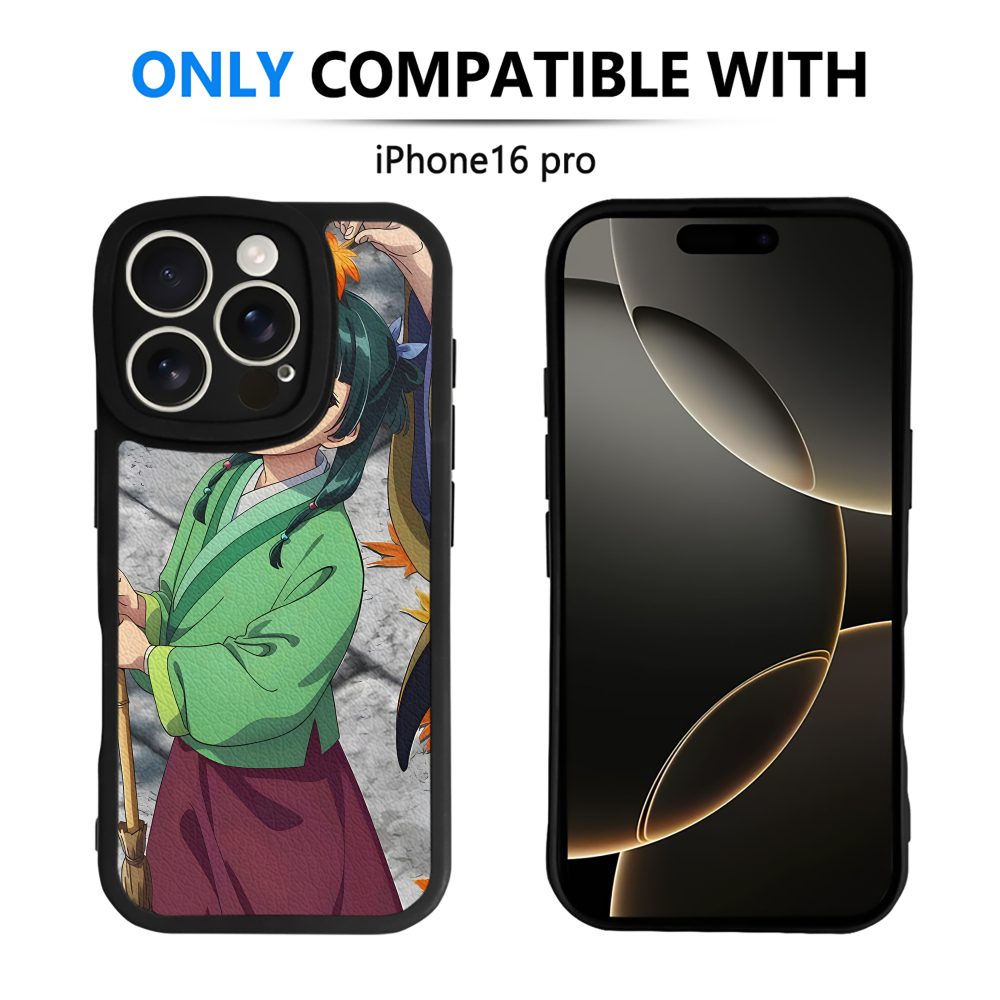 （画像用） 薬屋のひとりごと The Apothecary Diaries 【iPhone 16シリーズ対応】シリコンスマホケース（レザー調） 材質：シリコン